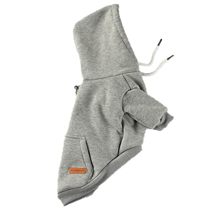 Keep Your Pup Stylish and Cozy with the Pet Dog Fashion Simple Hooded Sweater!